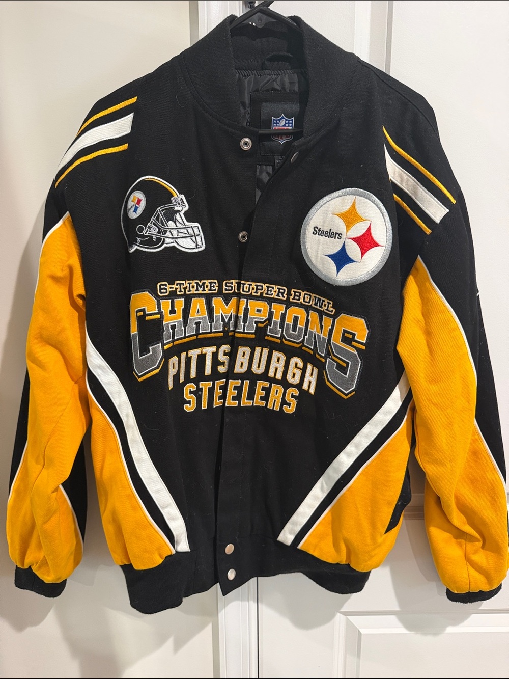 Pittsburgh Steelers Black & Gold Champions Varsity Jacket